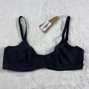 SKIMS Women's Fits Everybody Unlined Demi Bra Onyx Black 32C BR-UWR-2293 NWT